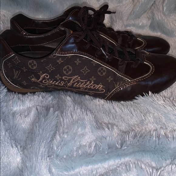 Louis Vuitton Brown Canvas Monogram Walking Shoes - Picture 2 of 5